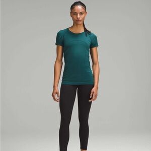 swiftly tech short sleeve shirt 2.0 hip length storm teal